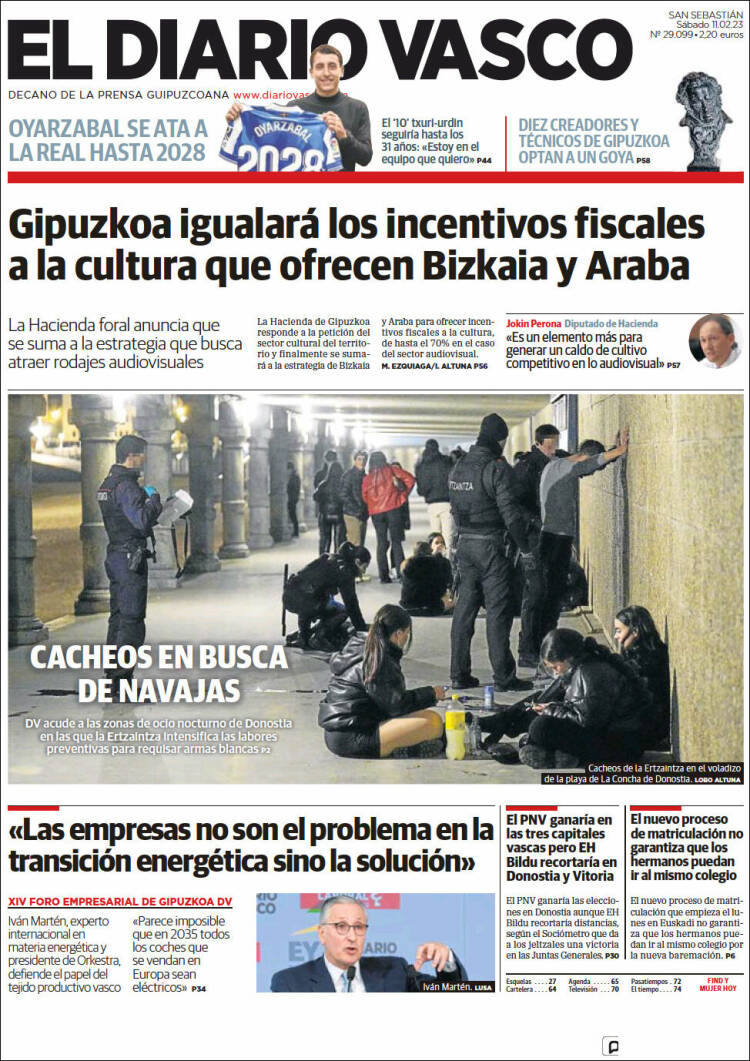 Portada de Diario Vasco (Spain)