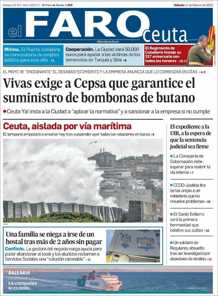 Portada de El Faro de Ceuta (Spain)