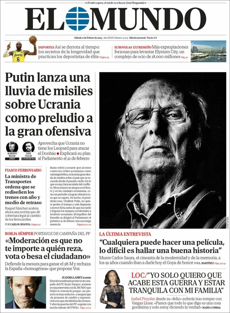 Portada de El Mundo (Spain)