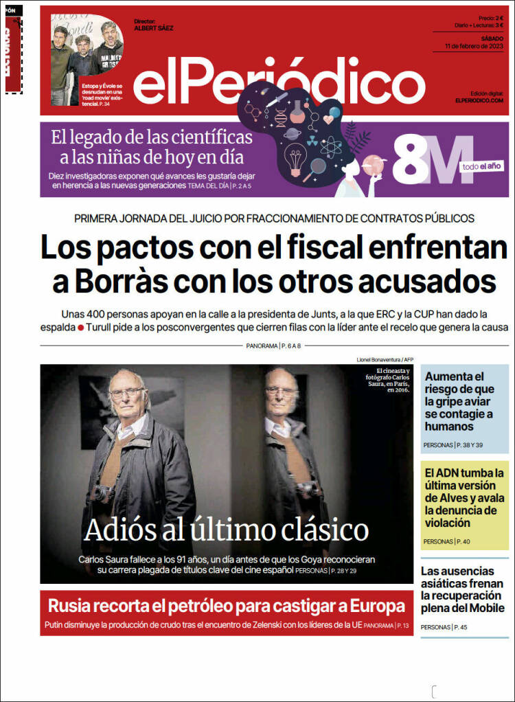 Portada de El Periódico (Spain)