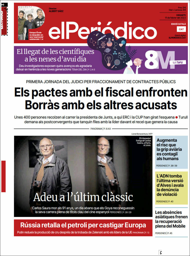 Portada de El Periódico de Catalunya (Spain)