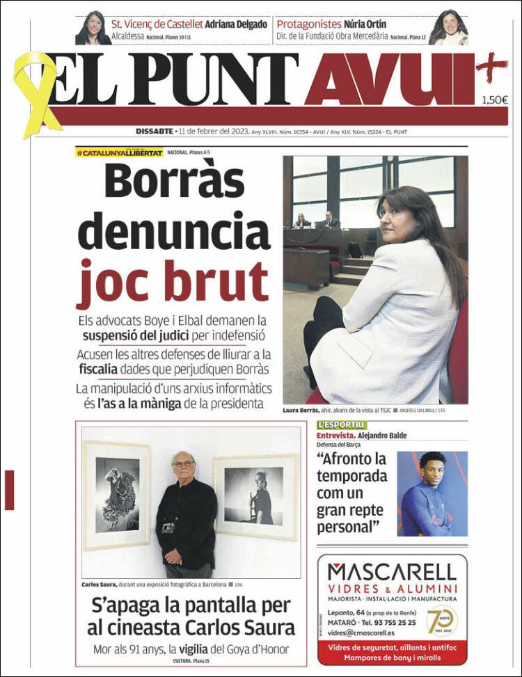 Portada de El Punt Avui (Spain)