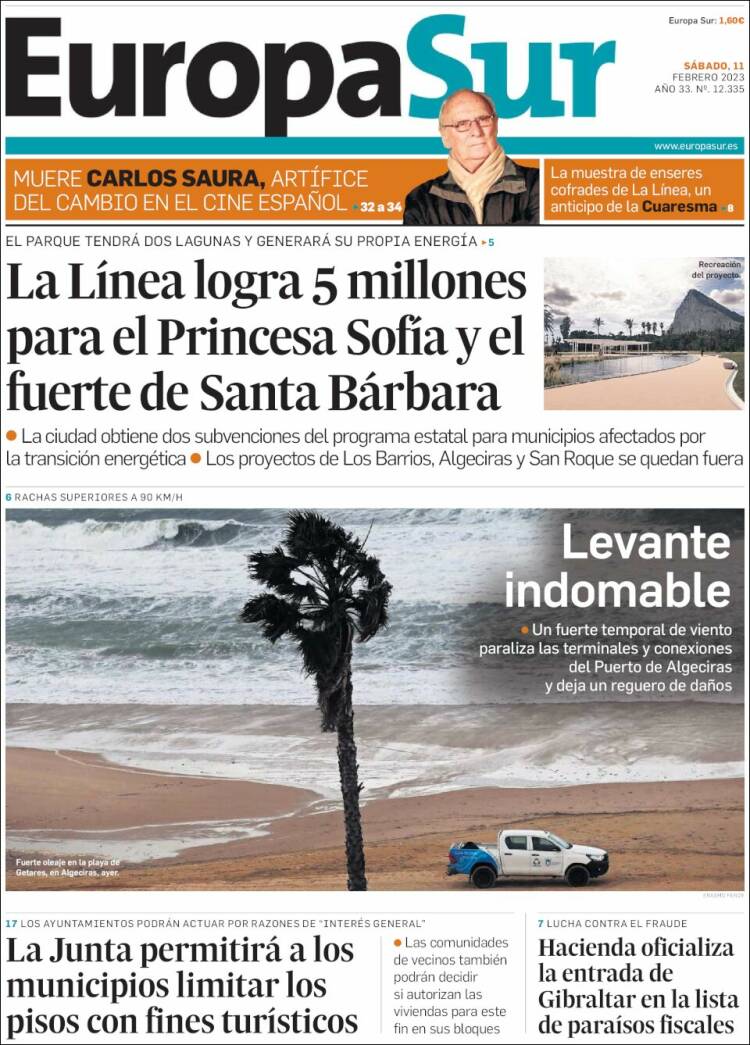 Portada de Europa Sur (Spain)