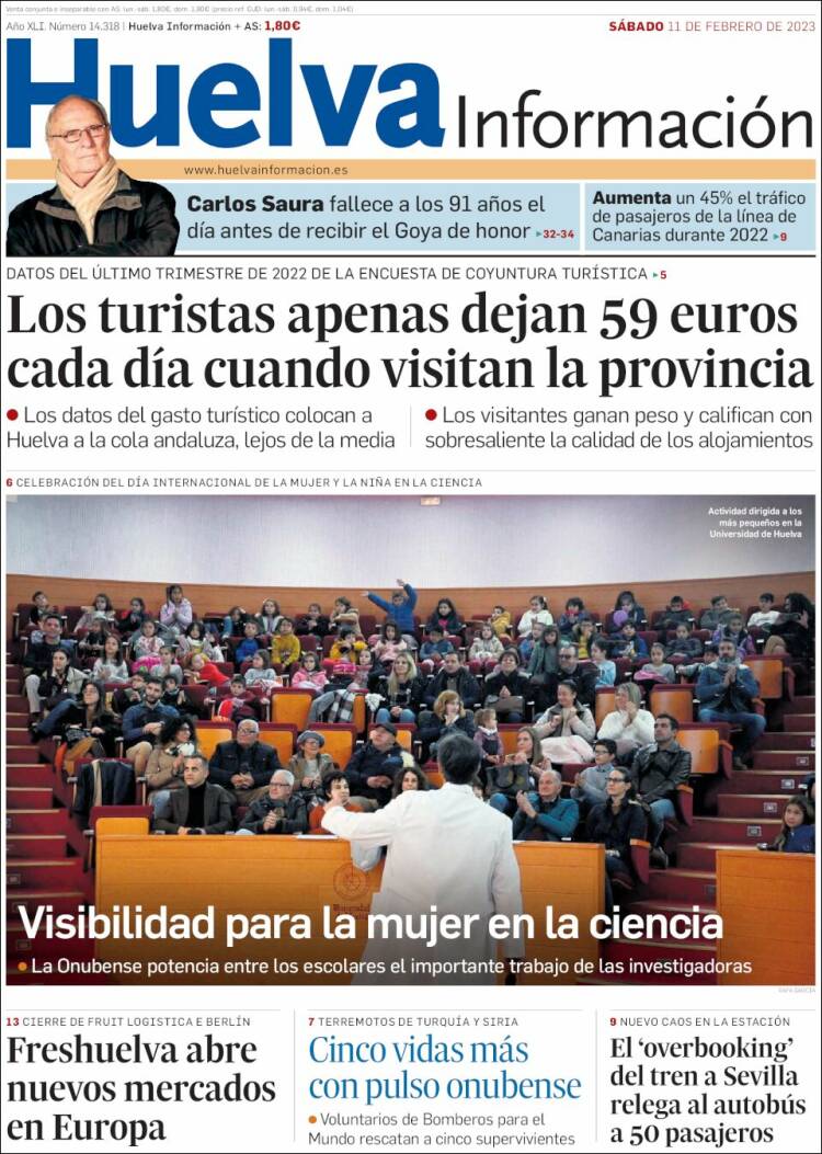 Portada de Huelva Información (Spain)