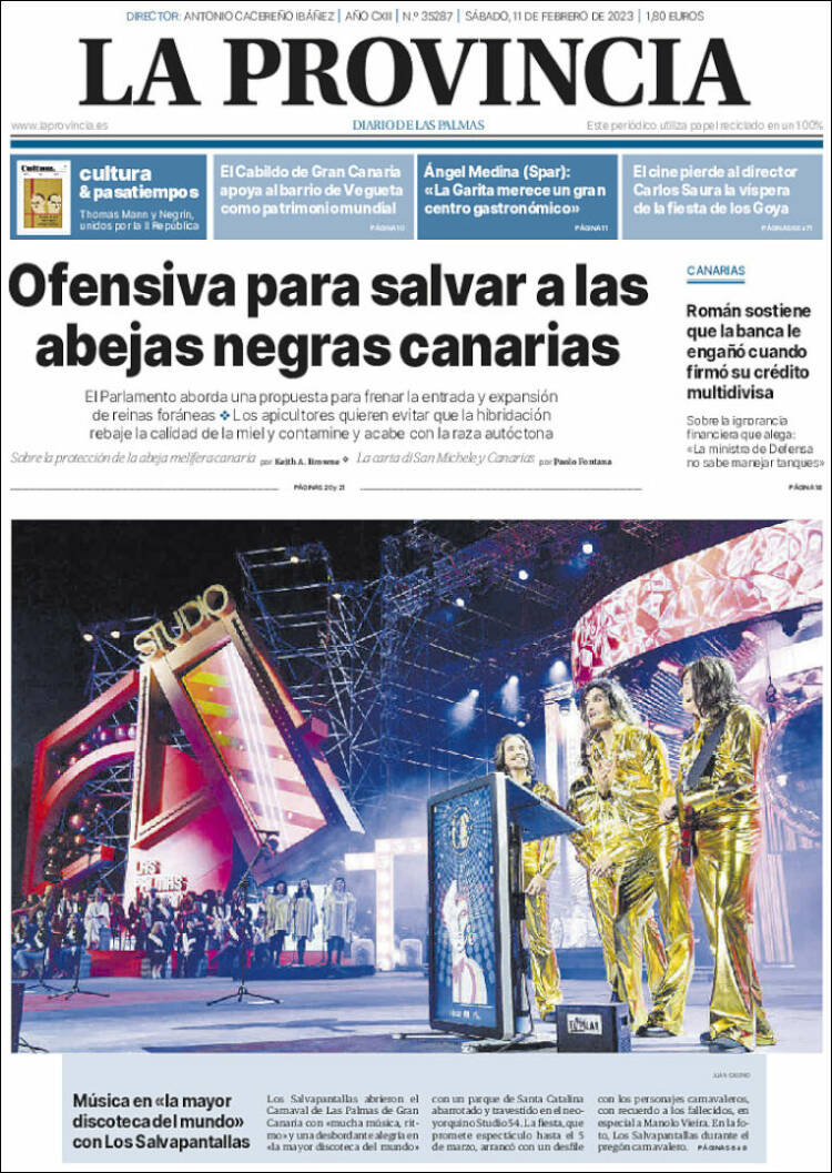 Portada de La Provincia (Spain)