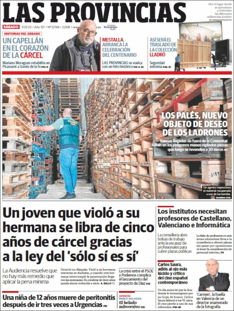 Portada de Las Provincias (Spain)