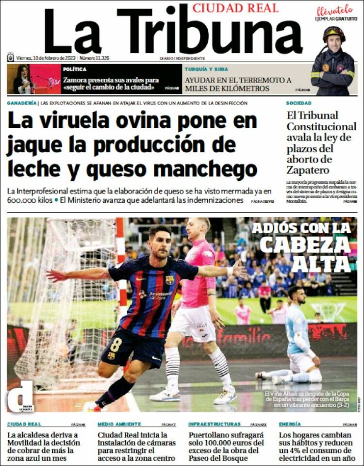 Portada de La Tribuna de Ciudad Real (Spain)