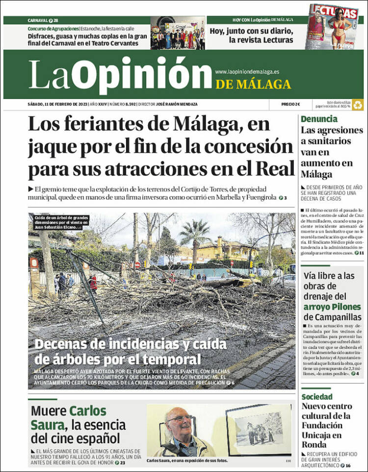 Portada de La Opinión de Málaga (Spain)