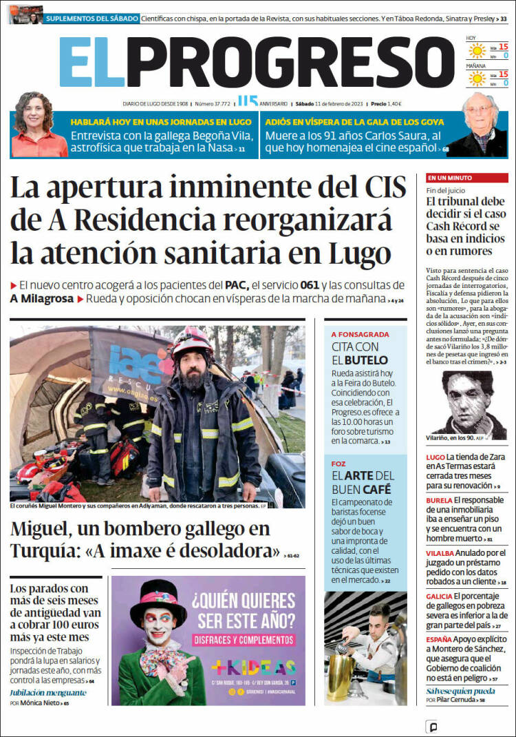 Portada de El Progreso (Spain)