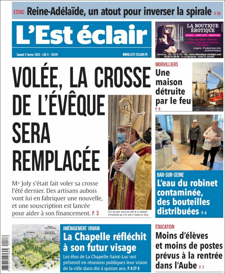 Portada de L'Est Eclair (France)