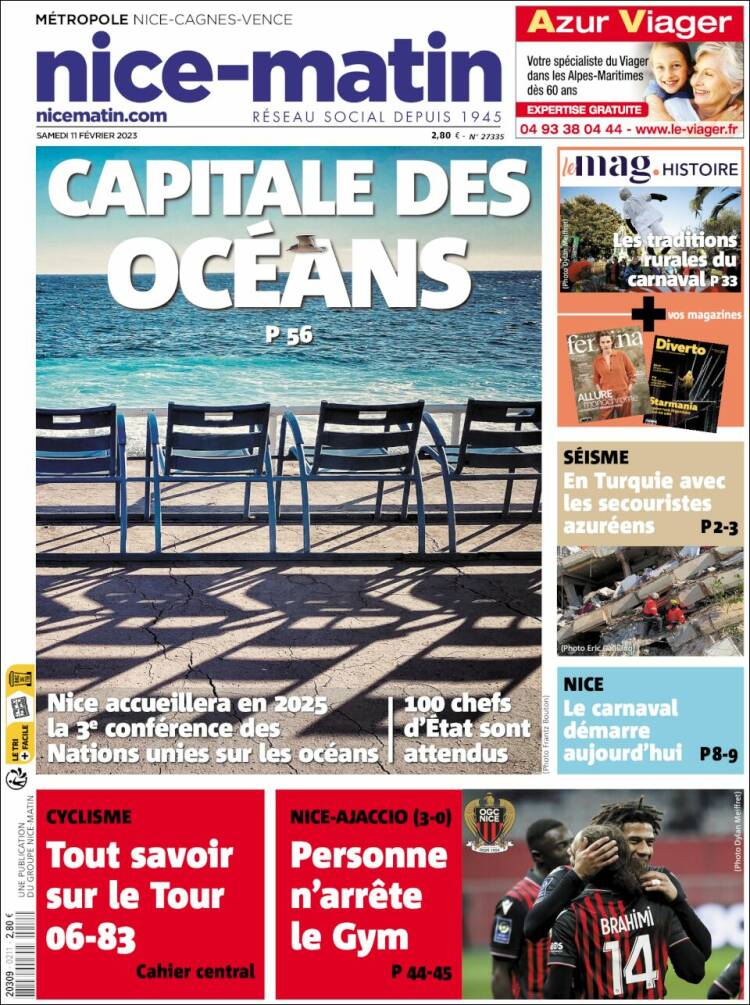 Portada de Nice-Matin (France)