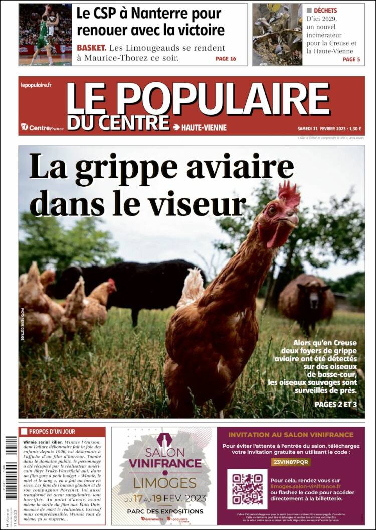 Portada de Le Populaire du Centre (France)