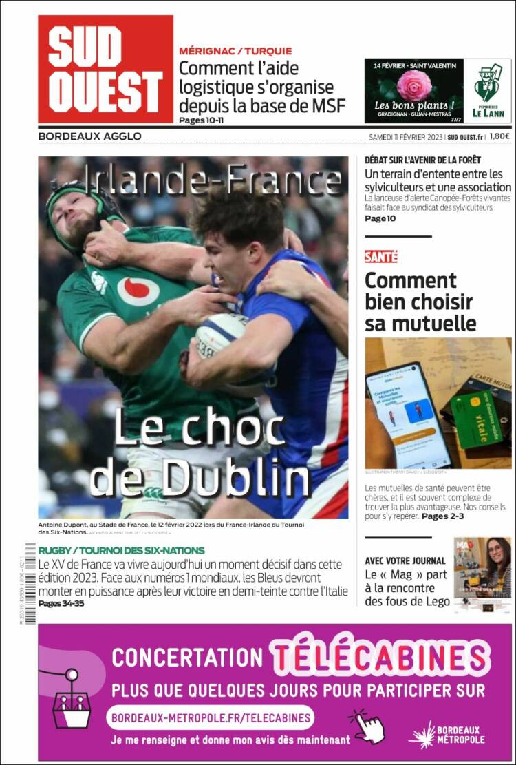 Portada de Sud Ouest (France)