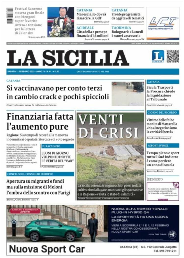 Portada de La Sicilia (Italie)