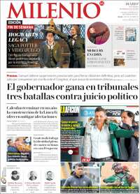 Portada de Milenio de Monterrey (México)