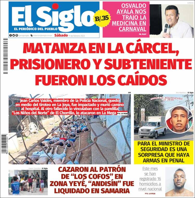 Portada de El Siglo (Panam&aacute;)
