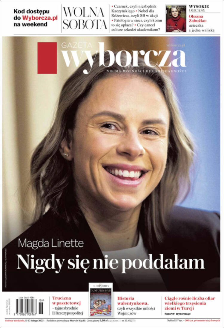 Portada de Gazeta Wyborcza (Polonia)