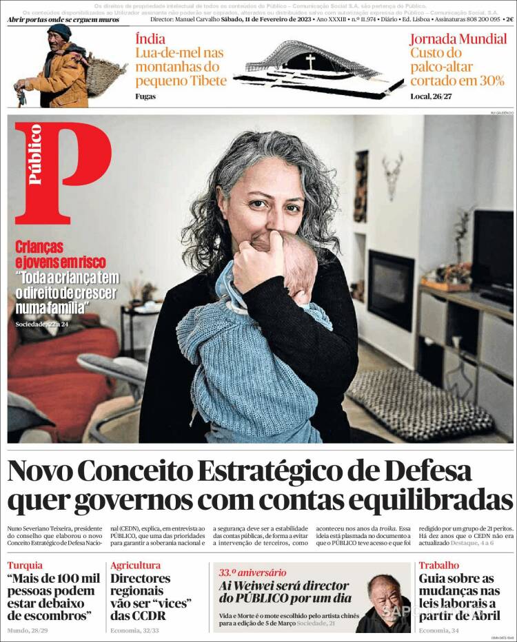 Portada de Público (Portugal)