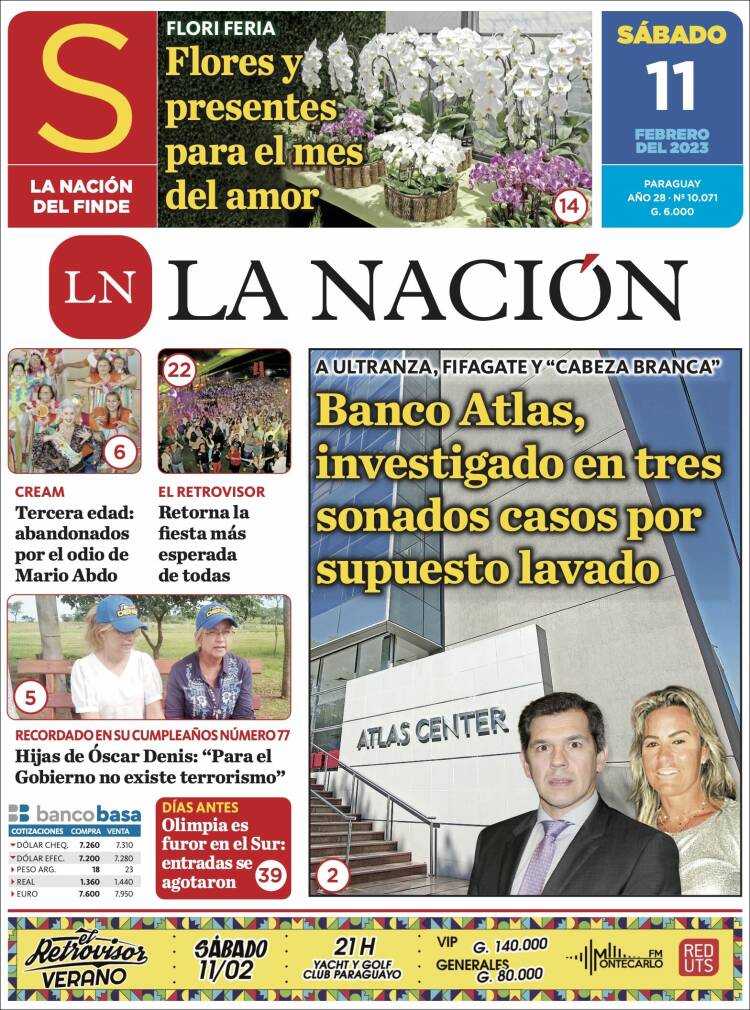 Portada de La Nación (Paraguay)