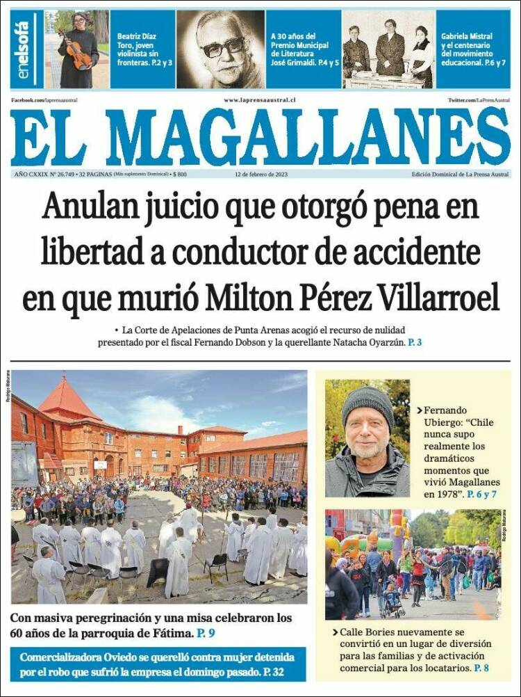 Portada de El Magallanes (Chile)