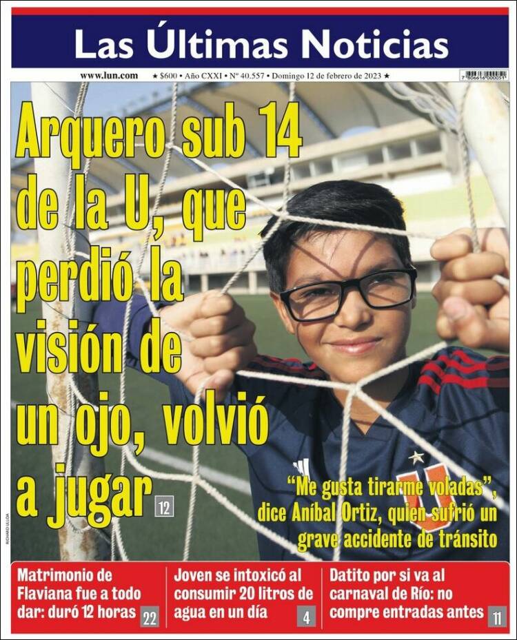 Portada de Las Últimas Noticias (Chile)