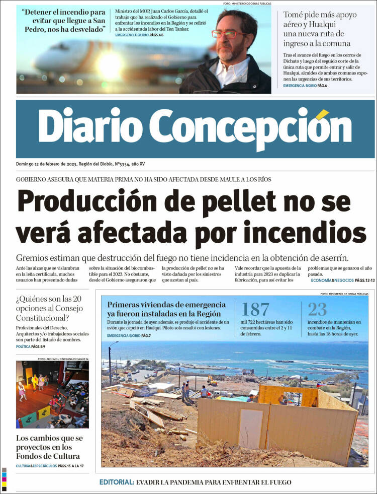 Portada de Diario de Concepción (Chile)