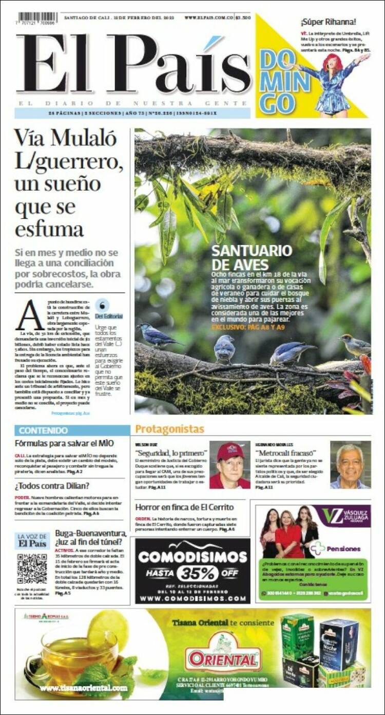 Portada de El País - Cali (Colombia)