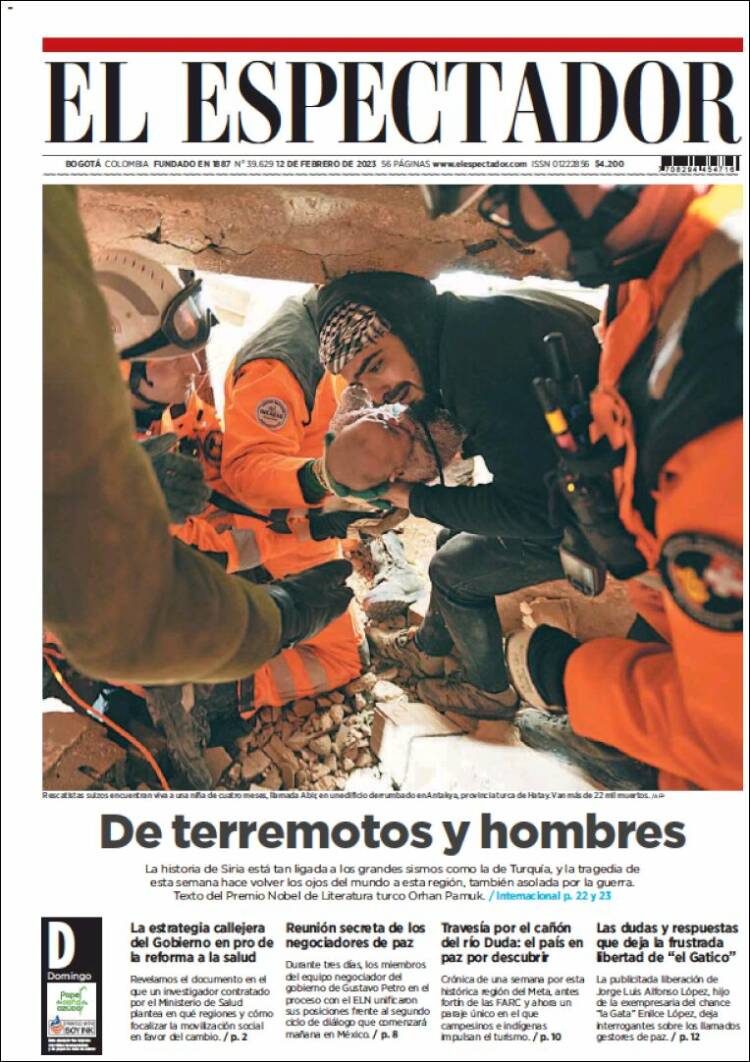 Periódico El Espectador (Colombia). Periódicos de Colombia. Edición de ...