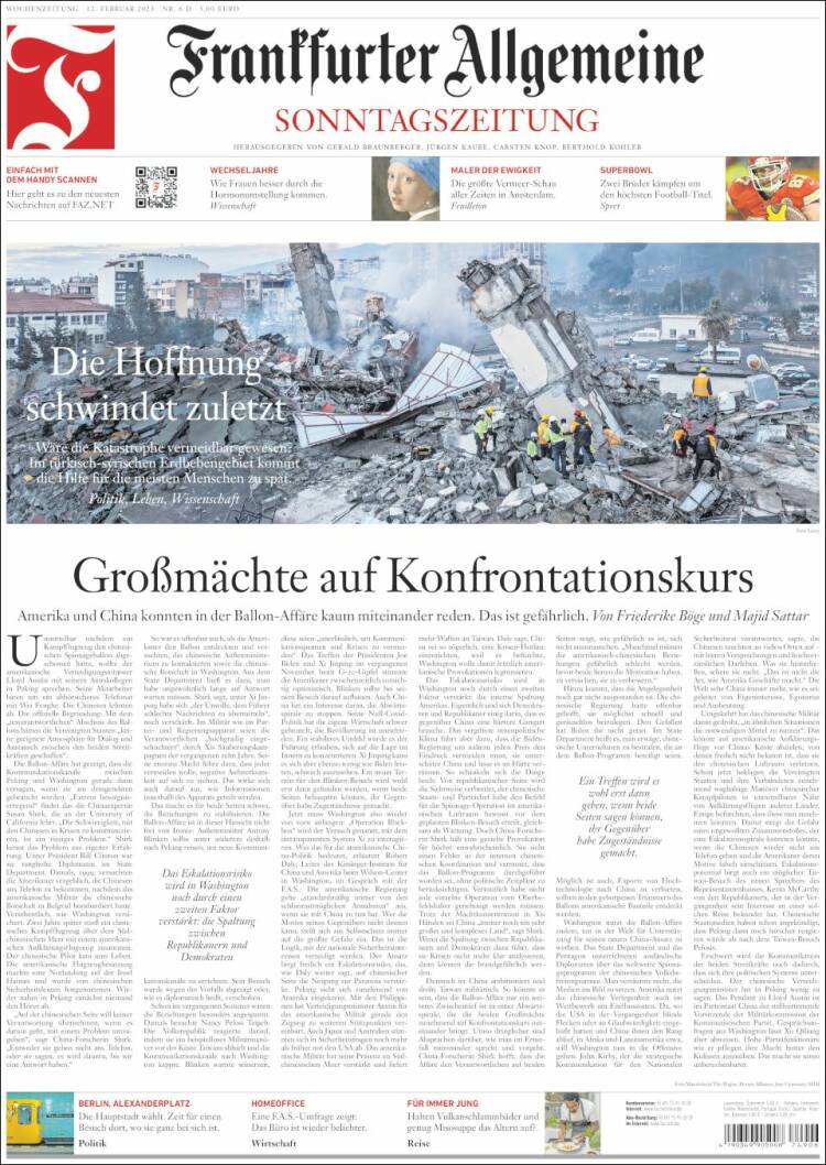 Portada de Frankfurter Allgemeine (Alemania)