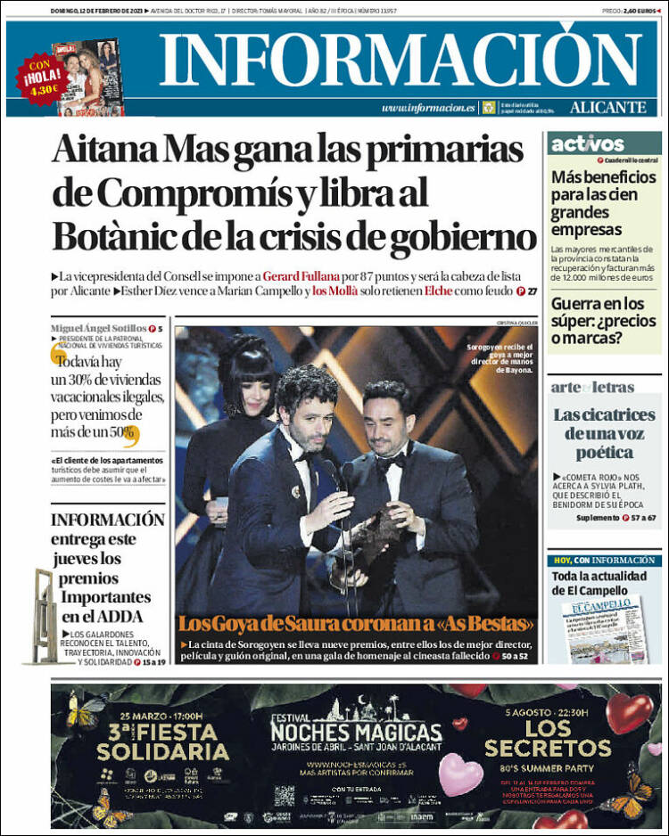 Portada de Diario Información (Spain)