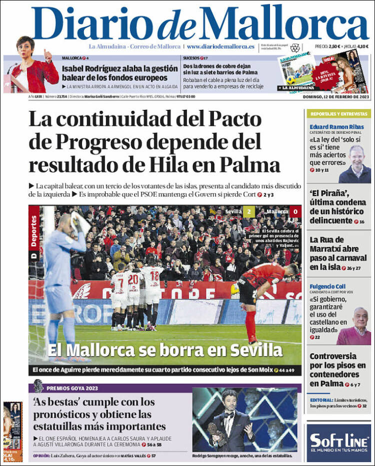 Portada de Diario de Mallorca (Spain)