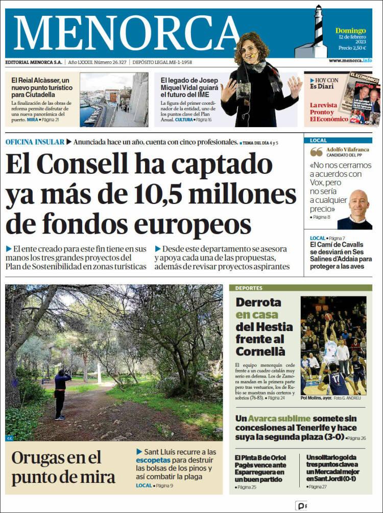 Portada de Menorca - Diario Insular (Spain)