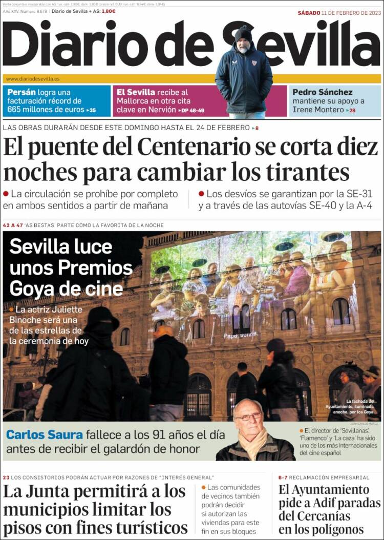 Portada de Diario de Sevilla (Spain)