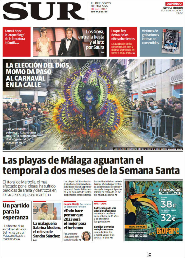 Portada de Diario el Sur (Spain)