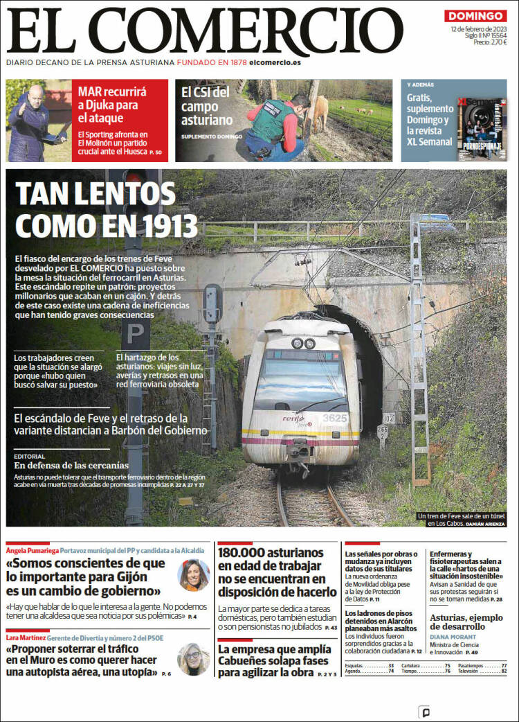 Portada de El Comercio - Gijón (Spain)