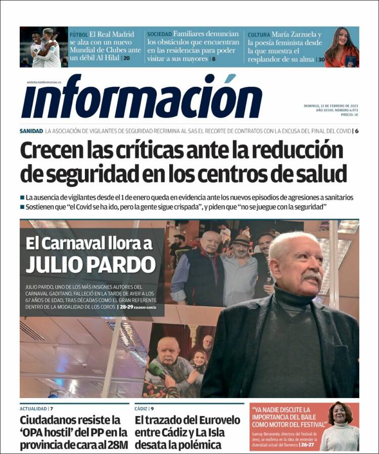 Portada de Información - Jerez (Spain)