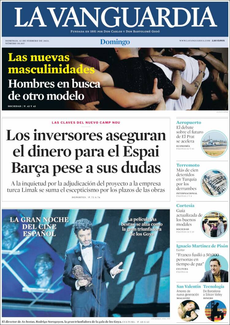 Portada de La Vanguardia (Spain)