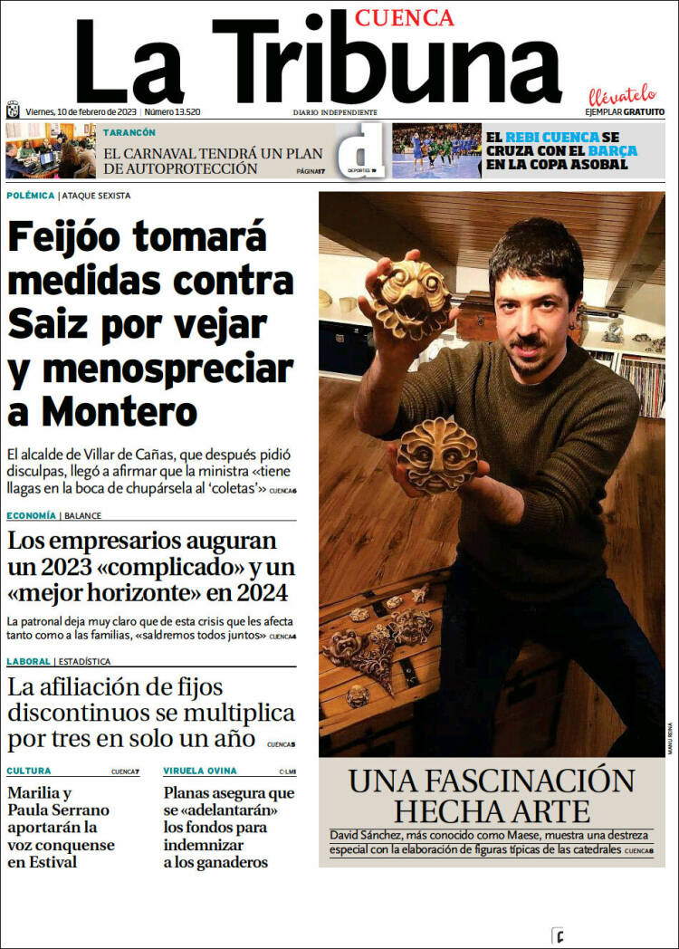 Portada de La Tribuna de Cuenca (Spain)