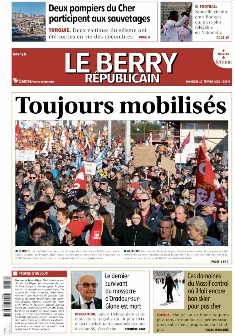 Portada de Berry Republicain (Francia)