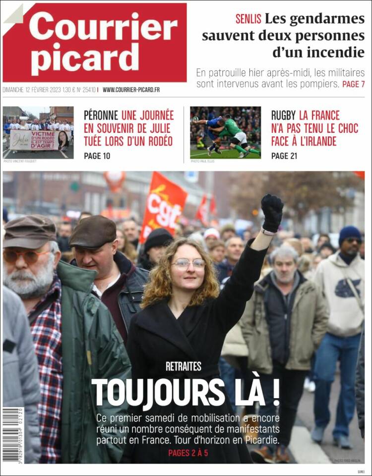 Portada de Courrier Picard (Francia)