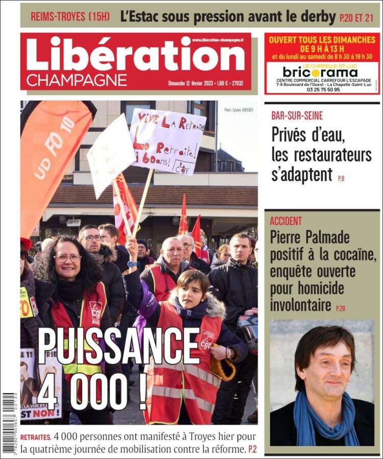 Portada de Libération Champagne (Francia)