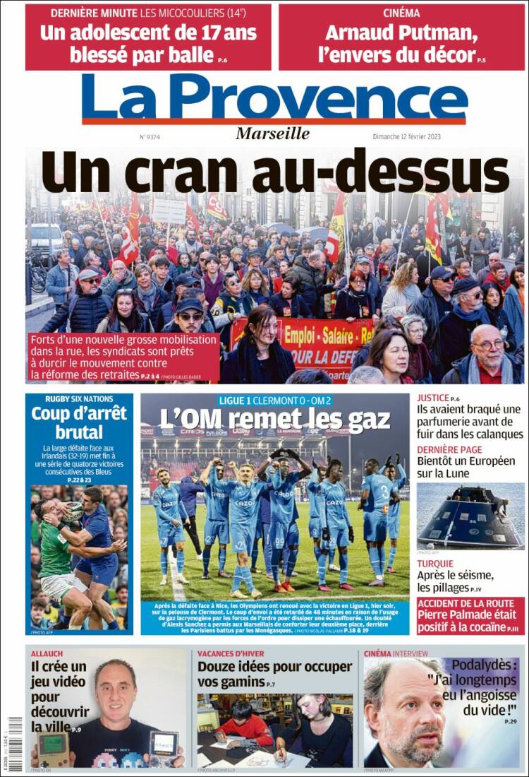 Portada de La Provence (Francia)