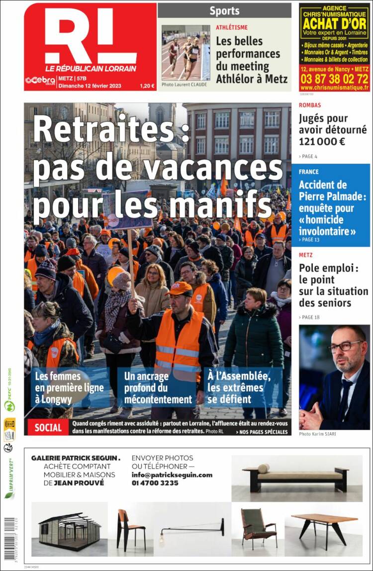 Portada de Le Republicain Lorrain (Francia)