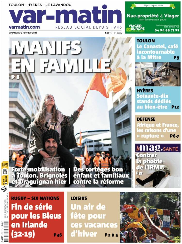 Portada de Var-Matin (Francia)