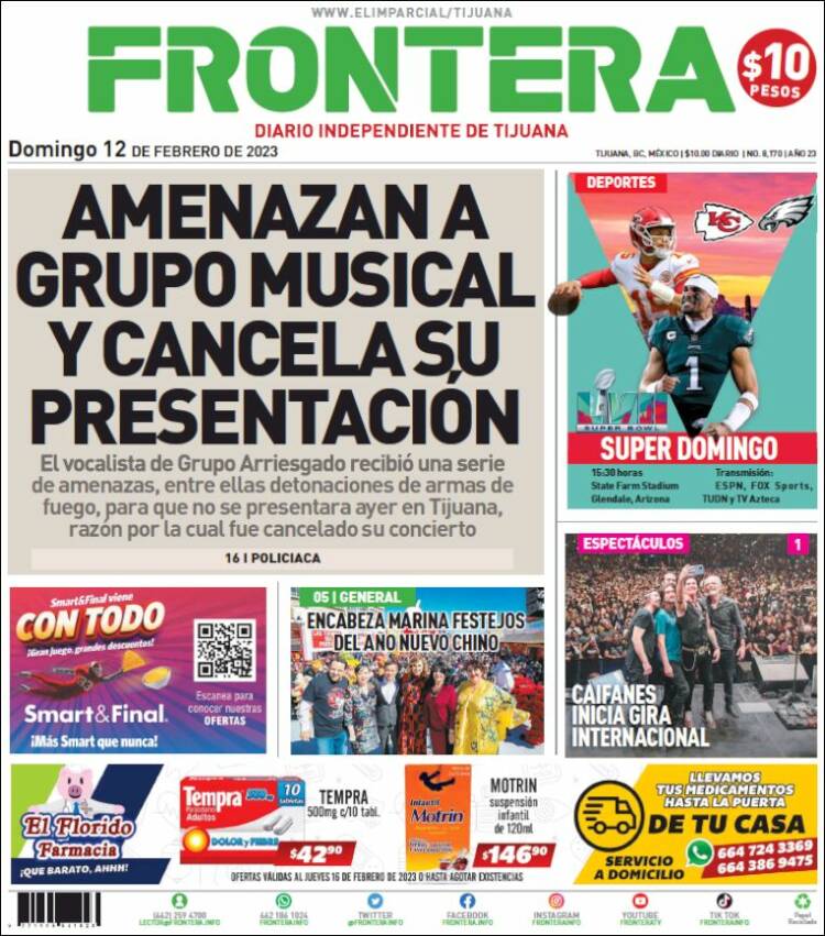 Portada de Frontera (México)