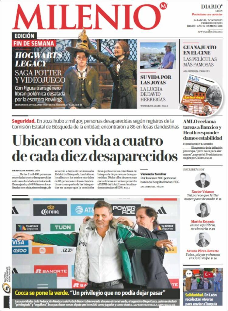Portada de Milenio de León (M&eacute;xico)