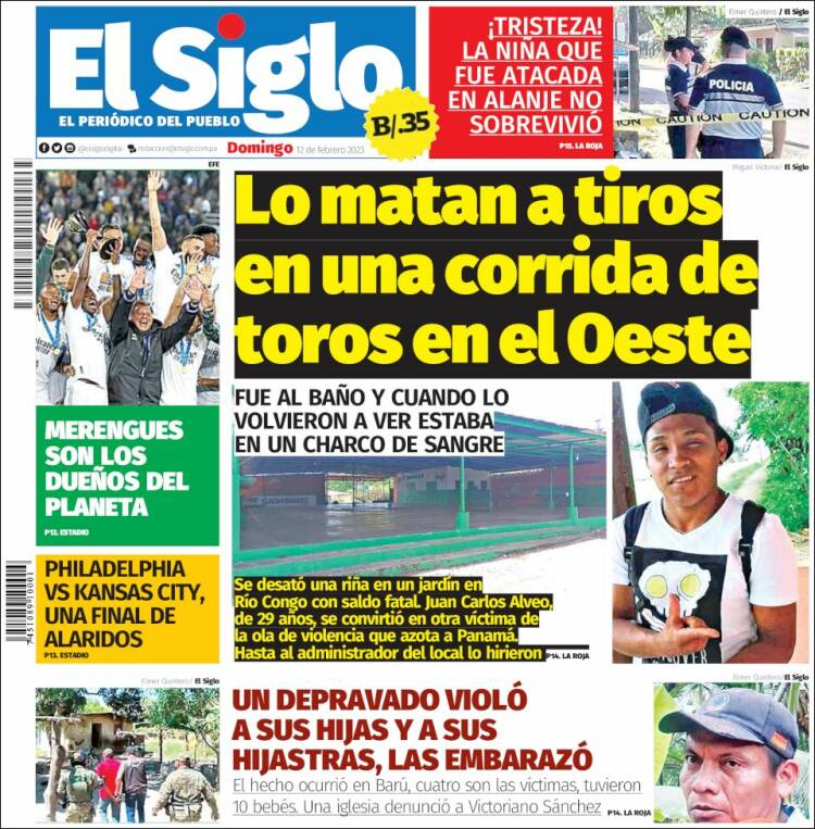 Portada de El Siglo (Panama)