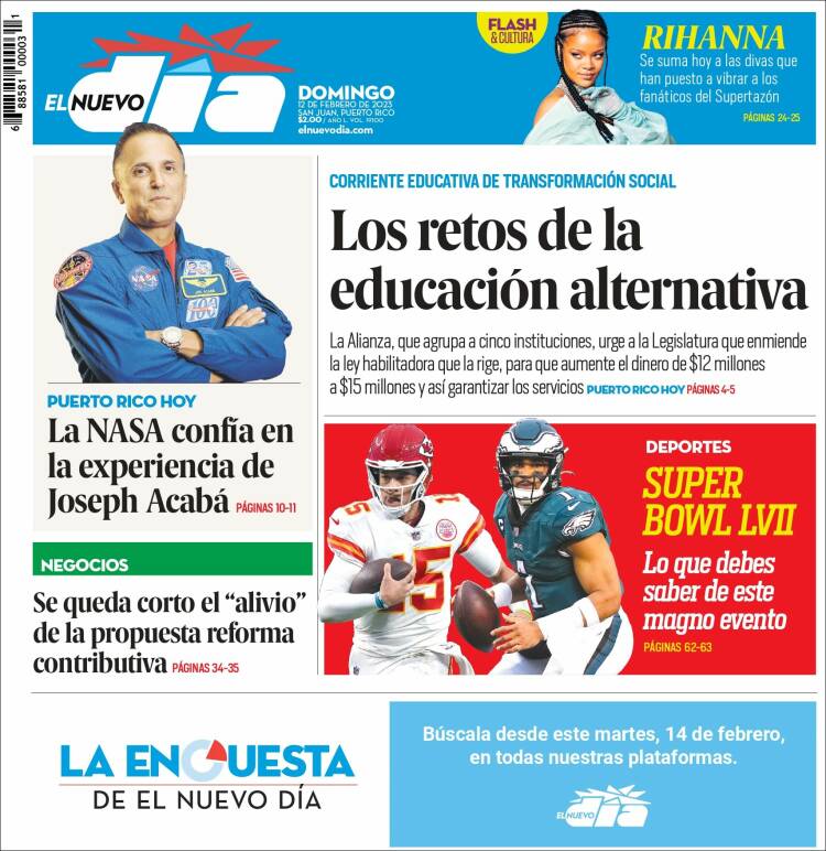 Portada de El Nuevo Día (Puerto Rico)