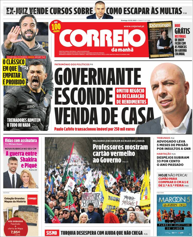 Portada de Correio da Manhã (Portugal)