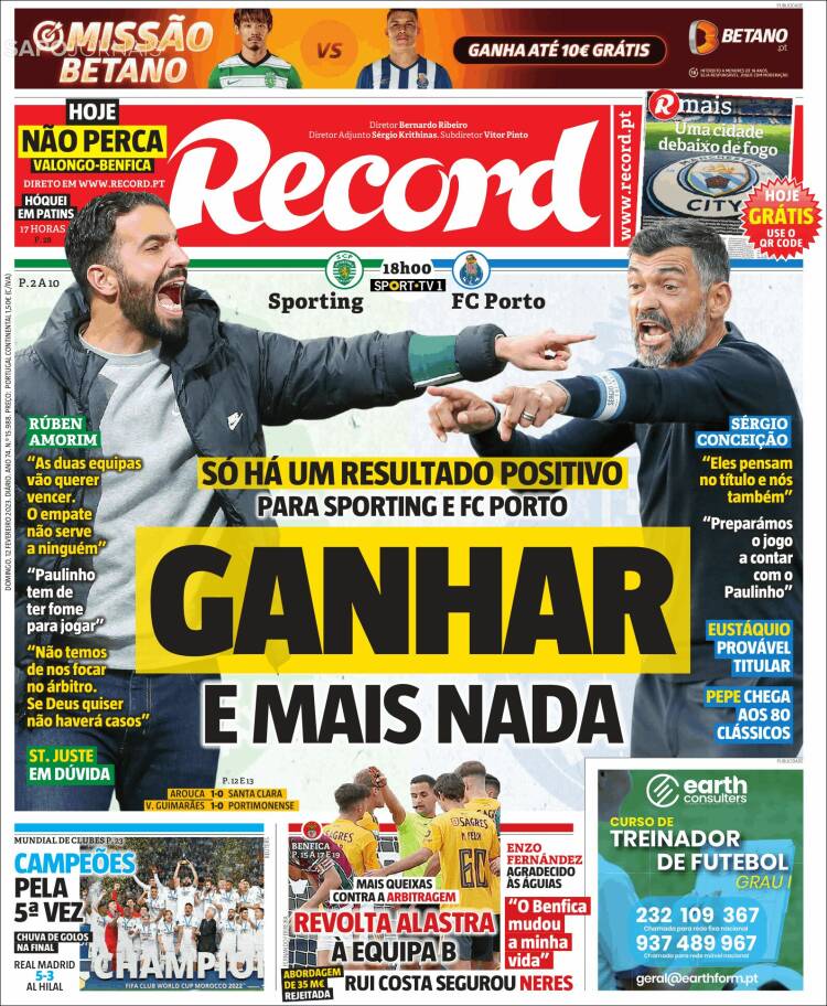 Portada de Record (Portugal)